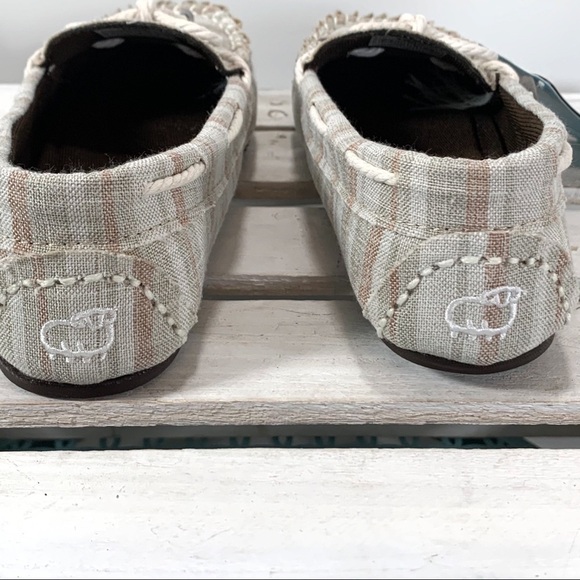 Lamo Women's 6 Sabrina Moc II Moccasins Beige Stripe NEW in Box Slip On - Picture 5 of 9